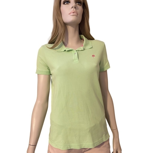Lilly Pulitzer Polo Shirt Golf Pima Cotton White Label Top Pullover EUC - Picture 3 of 15